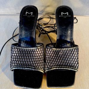 Marc Fisher LTD Black Ankle Strap Dressy Heels